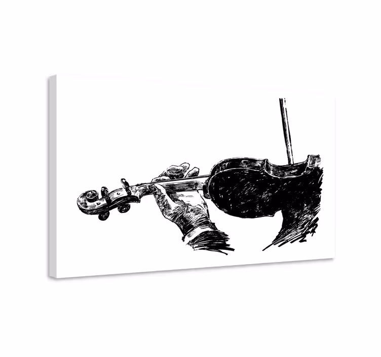 Quadro de música violinista em ação - TenStickers