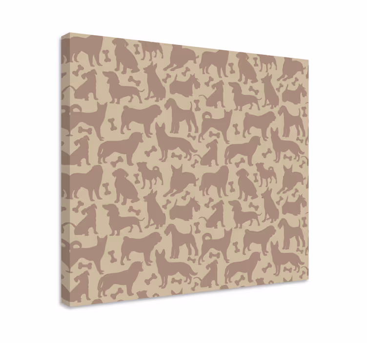 Quadro de cães com padrões caninos divertidos - TenStickers