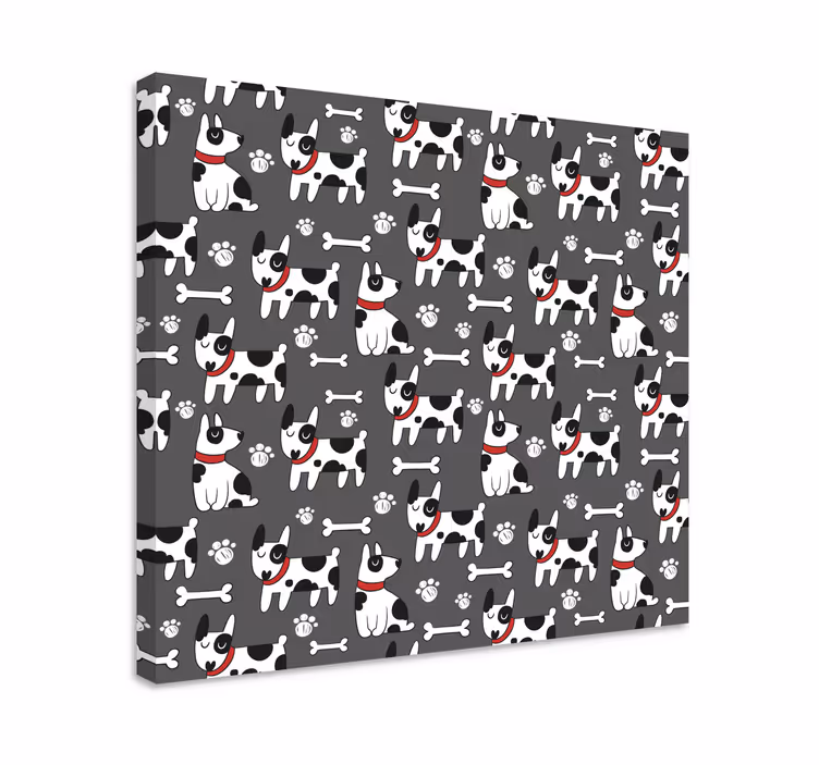 Quadro de cães com padrões brincalhões - TenStickers