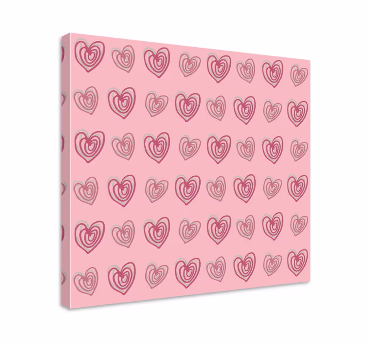 Quadro frase motivacional com design de padrão de coração - TenStickers
