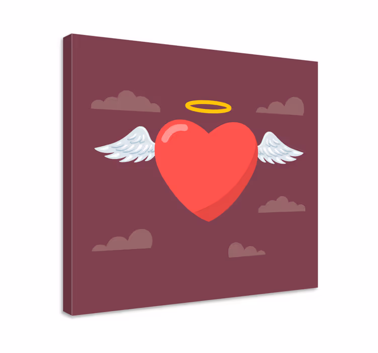 Quadro de arte símbolo do coração angelical - TenStickers