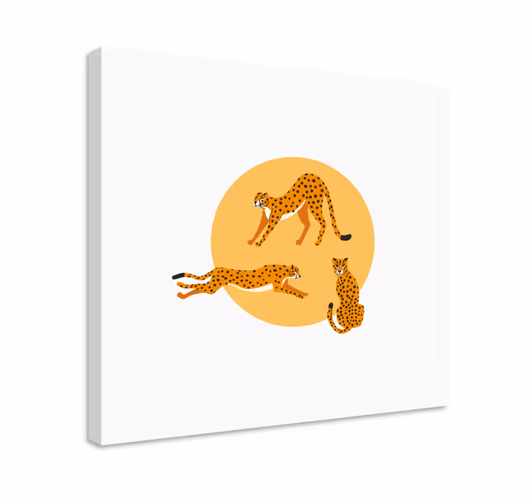 Quadro animais trio de chitas - TenStickers