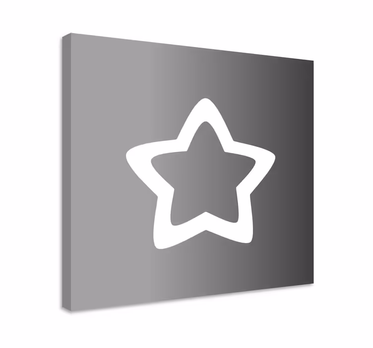 Quadro decorativo ornamental contorno de estrela - TenStickers
