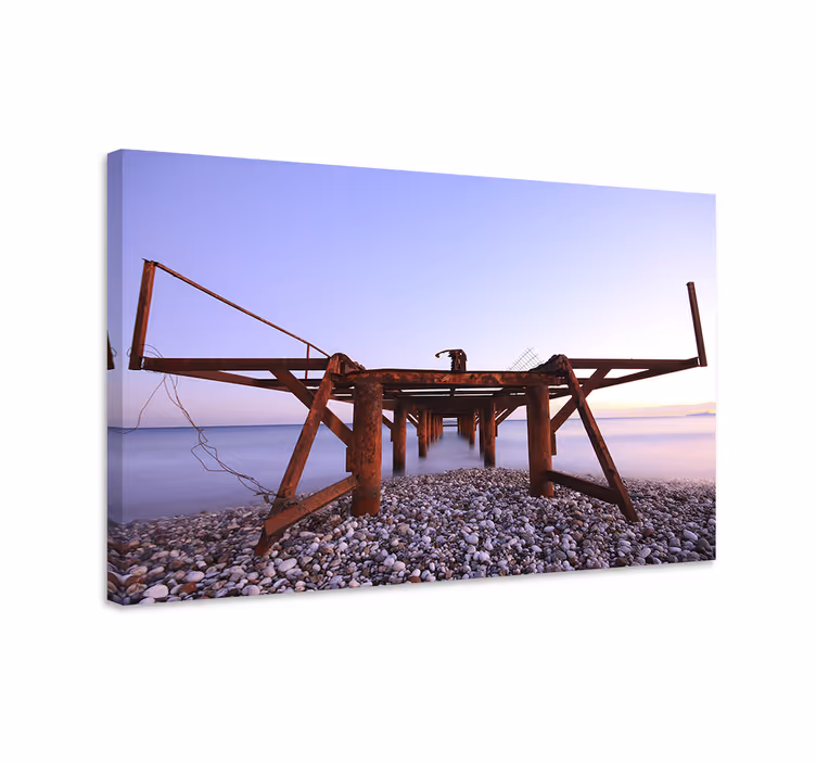 Quadro de paisage perspectiva do pier enferrujado - TenStickers