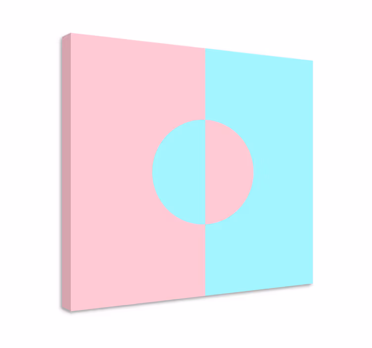 Quadro de figuras geométricas círculo e divisão - TenStickers