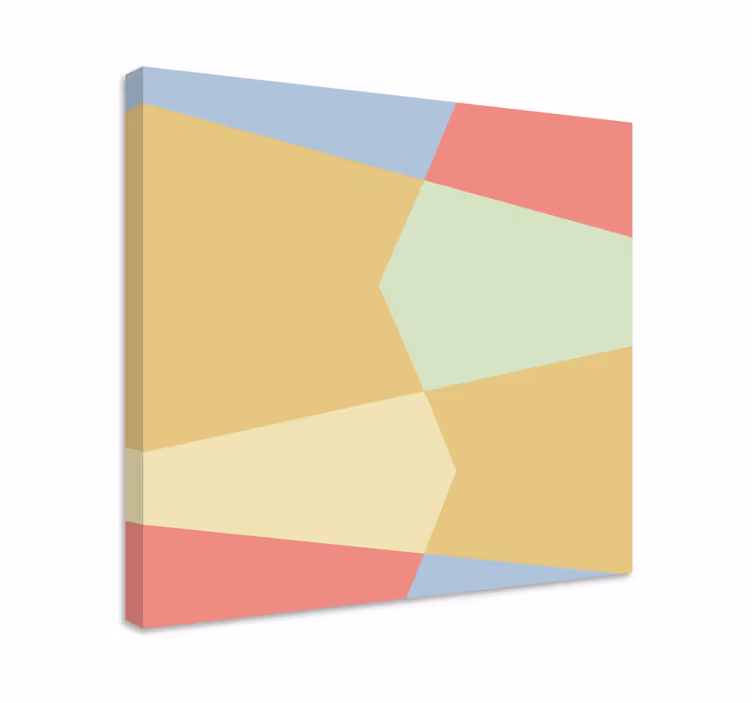 Quadro de figuras geométricas blocos de cores moldados - TenStickers
