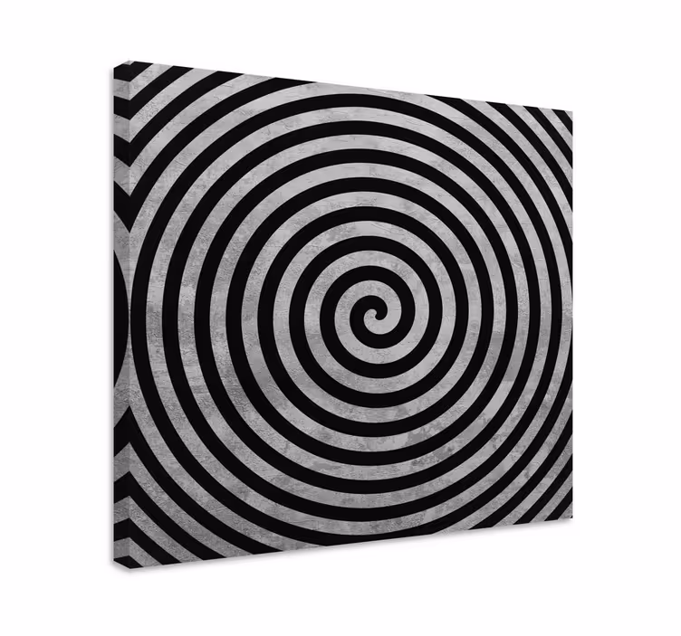 Quadro 3D Redemoinho preto e branco - TenStickers