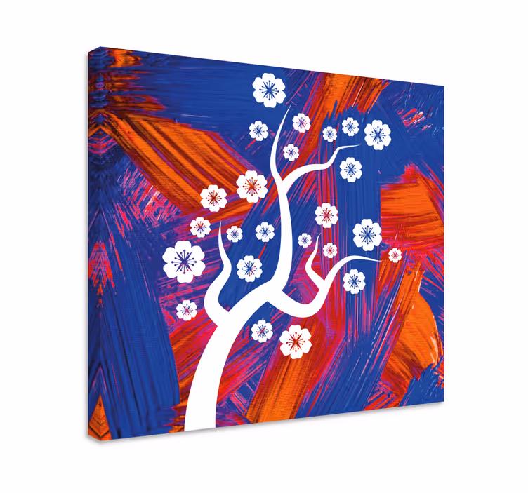 Quadro de flores Árvore de flores brancas - TenStickers