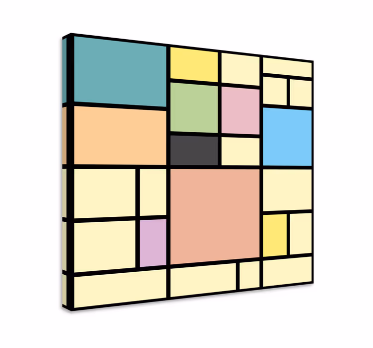 Quadro de figuras geométricas formas geométricas vibrantes - TenStickers