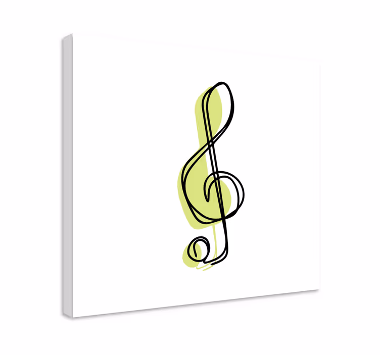 Quadro de música contorno de clave de sol - TenStickers