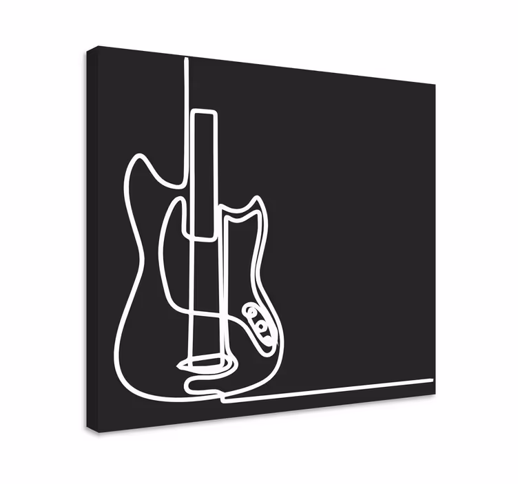Quadro de música produtominimalista de guitarra elétrica - TenStickers