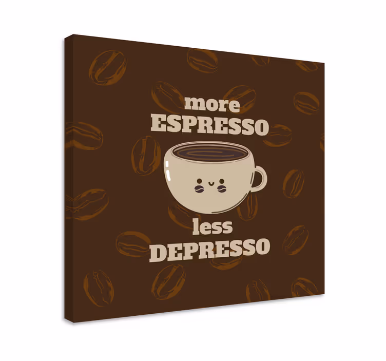 Quadro decorativo rústico frases de caneca de café - TenStickers
