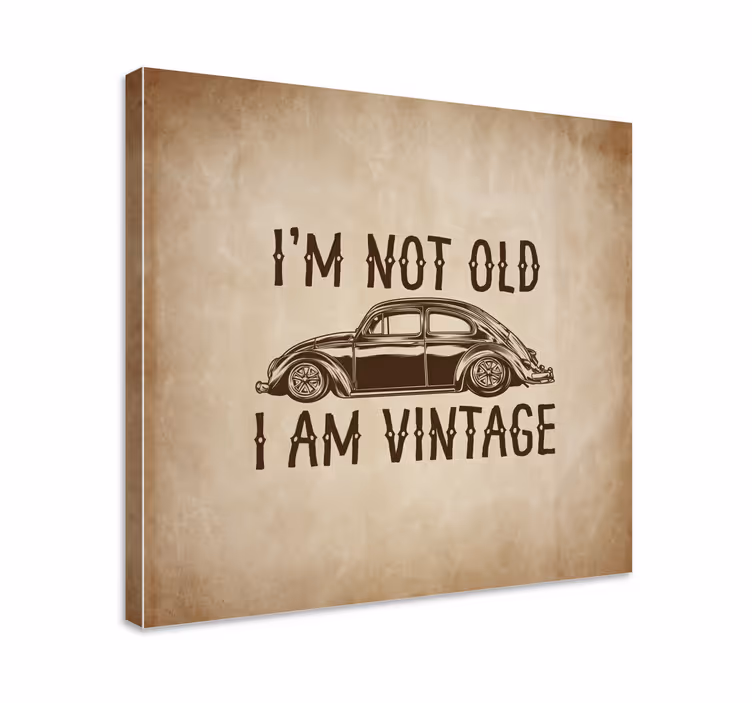 Quadro frase Não é velho, mas divertido produtovintage - TenStickers