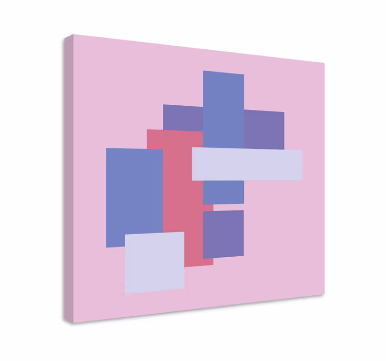 Quadro de figuras geométricas composição de blocos abstratos - TenStickers