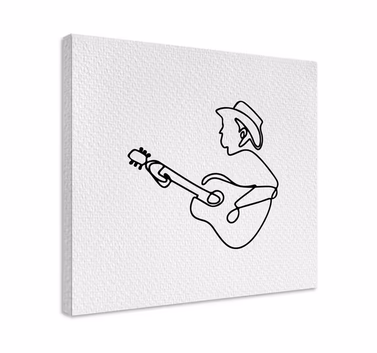 Quadro de música caubói tocando violão - TenStickers