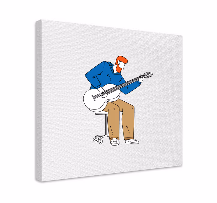 Quadro de música guitarista em performance - TenStickers