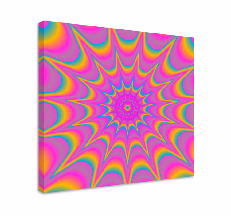 Quadro Decorativo abstrato padrão espiral colorido - TenStickers