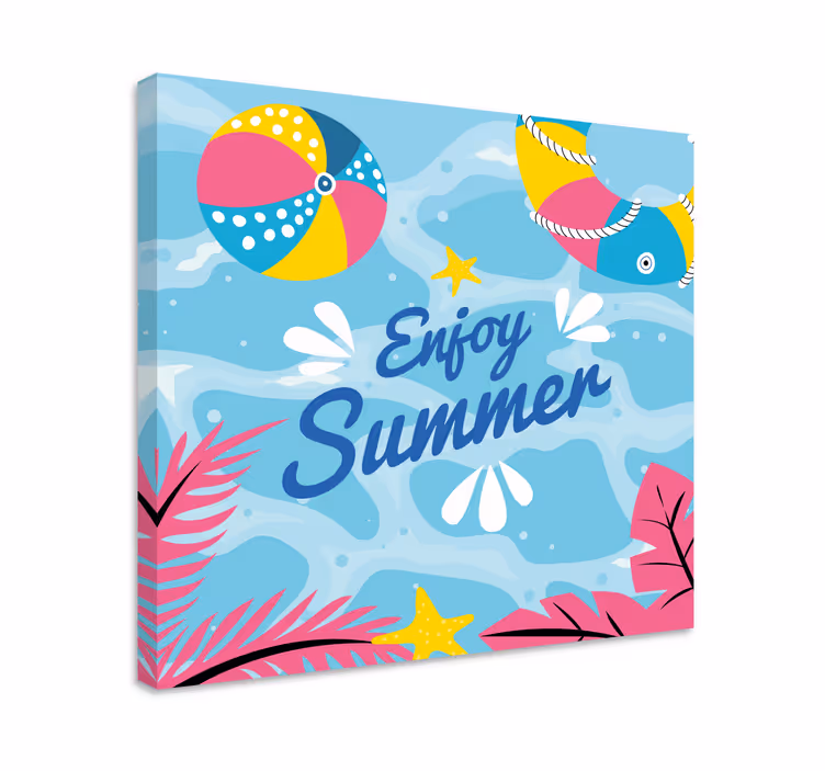 Quadros de desportos diversão na praia de verão - TenStickers