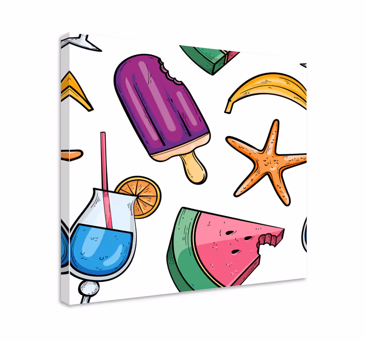 Quadro decorativo de vinícola delícias de verão frutais - TenStickers