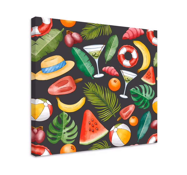 Quadro decorativo de vinícola tema de bebidas tropicais - TenStickers