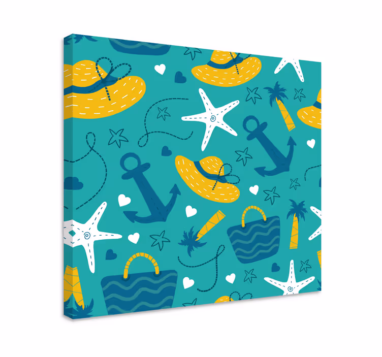 Quadro de paisage vibrações tropicais de verão - TenStickers