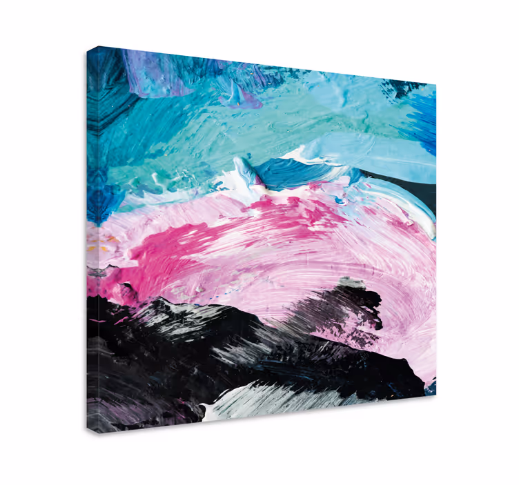 Quadro decorativo abstrato com redemoinhos de cores - TenStickers