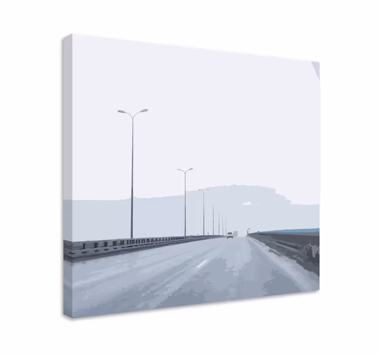 Quadro de cidade vista da rodovia urbana - TenStickers