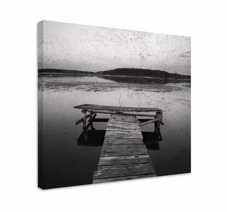 Quadro de paisagem cais sereno à beira do lago - TenStickers