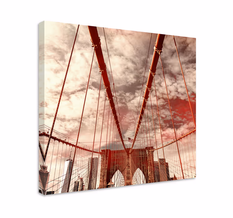 Quadro de cidade estrutura de ponte icônica - TenStickers