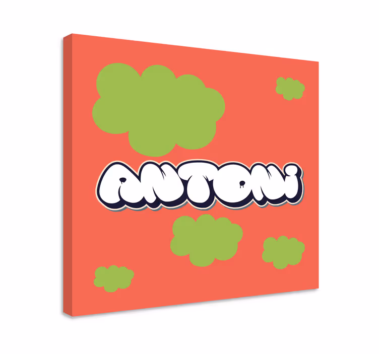 Quadro com o abecedário em estilo de letra divertido - TenStickers