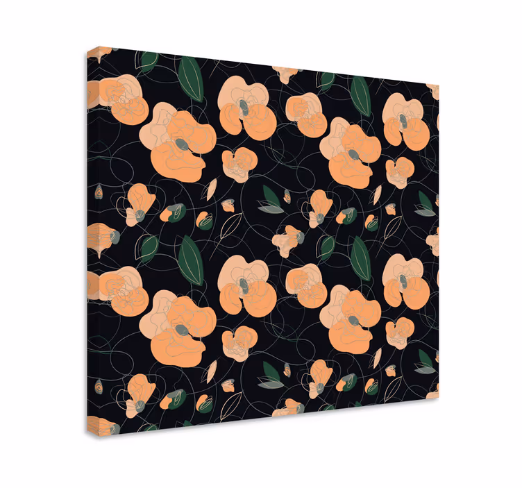 Quadro de flores com motivo floral elegante - TenStickers