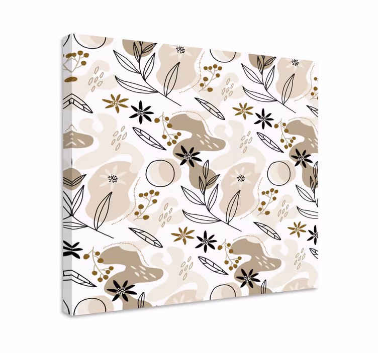 Quadro de flores com motivo de planta estilizada - TenStickers