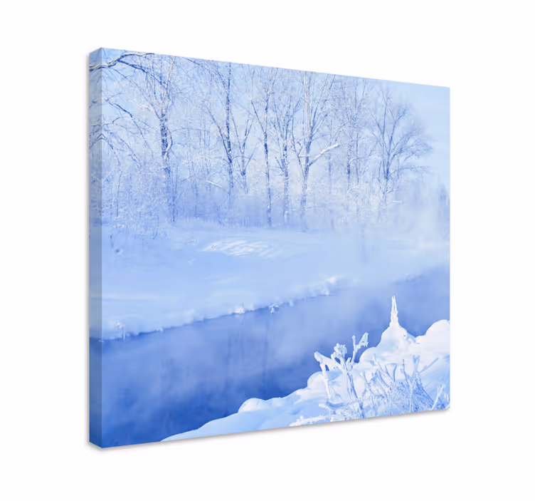 Quadro de paisagem visão do riacho inverno - TenStickers