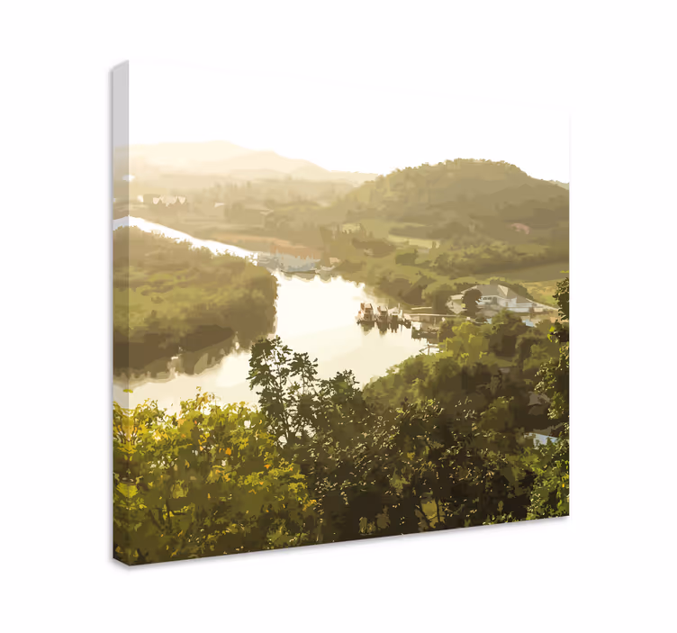 Quadro de paisagem vista do rio sereno - TenStickers