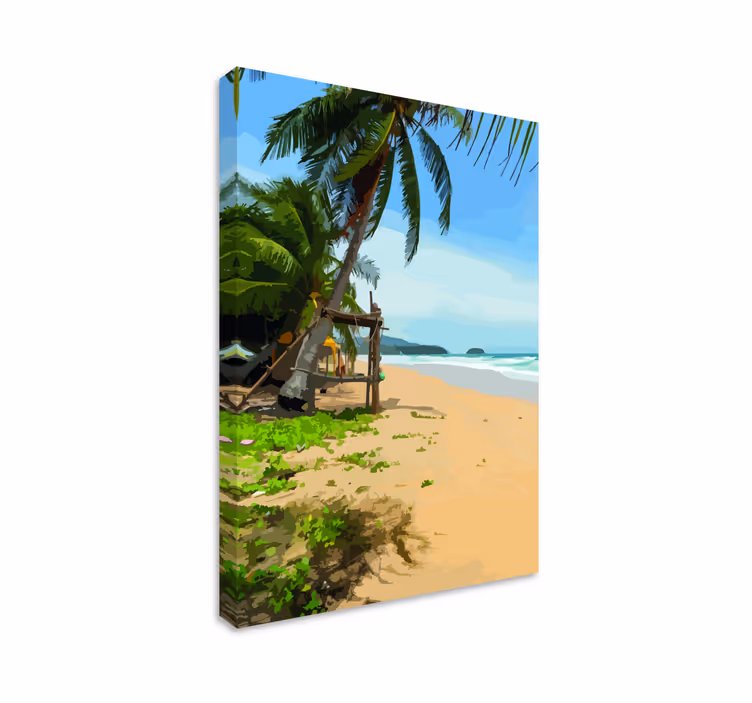 Quadro de paisage cena de praia tropical - TenStickers