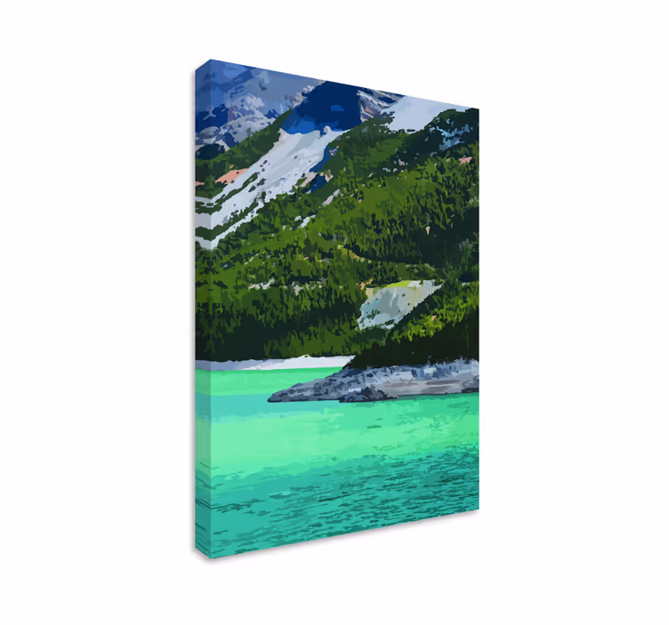 Quadro de paisage vista serena da montanha - TenStickers