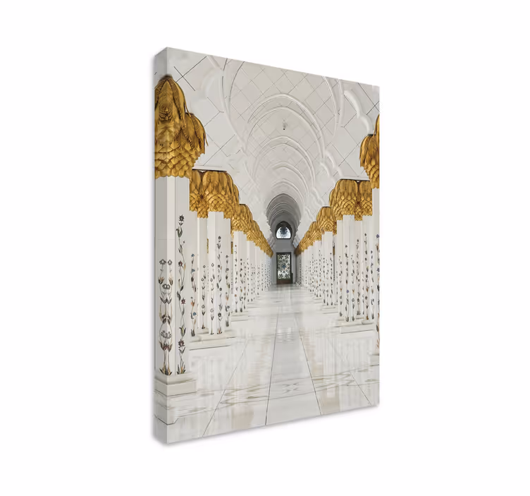 Quadro 3D Arcos árabes dourados - TenStickers