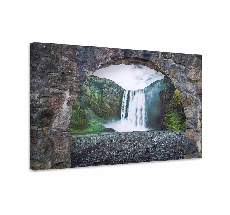 Quadro de paisagem perspectiva da grande cachoeira - TenStickers