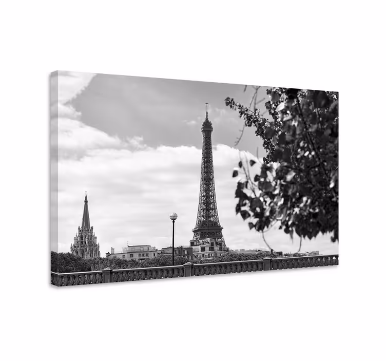 Quadro de cidade perspectiva da torre eiffel - TenStickers