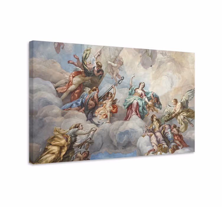 Quadro de arte cena de nuvens míticas - TenStickers