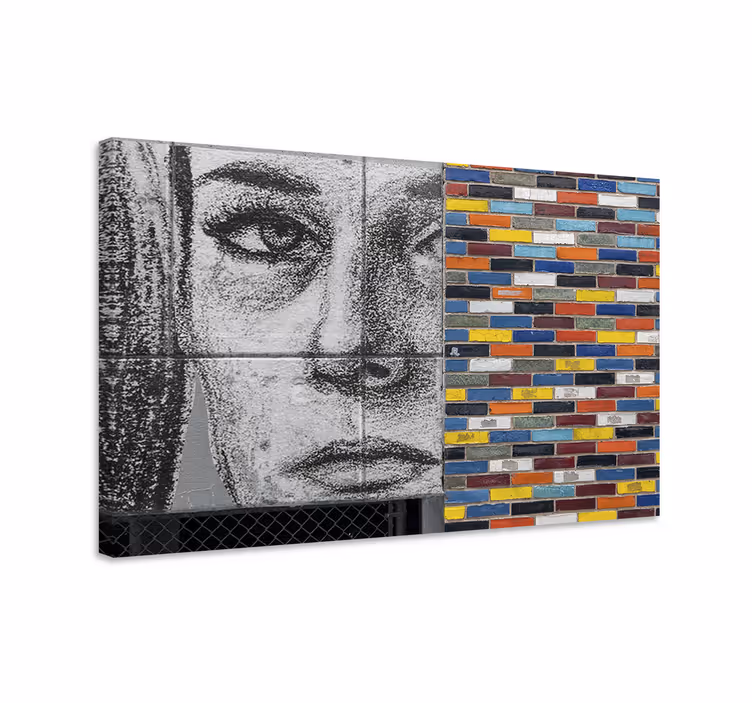 Quadros decorativos personagens retrato e mosaico - TenStickers