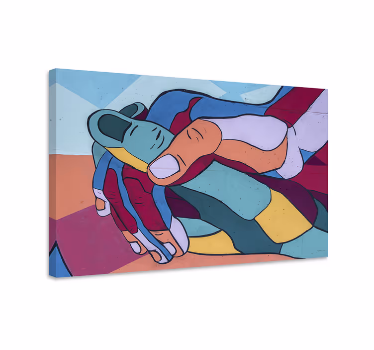 Quadro de arte Ilustração colorida de mãos desenhadas a mão - TenStickers