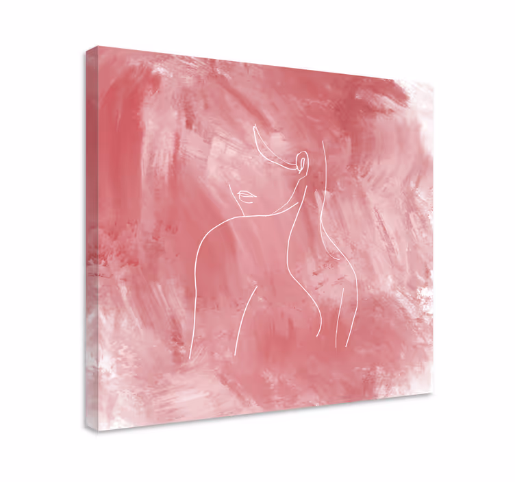 Quadro de arte linha feminina abstrata - TenStickers