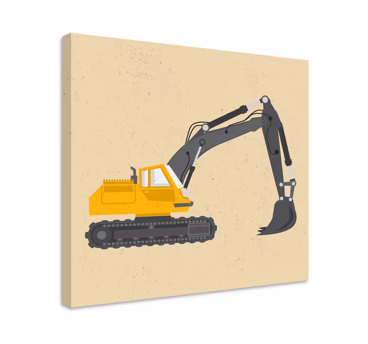 Quadros de desportos impressão de maquinário de escavação - TenStickers