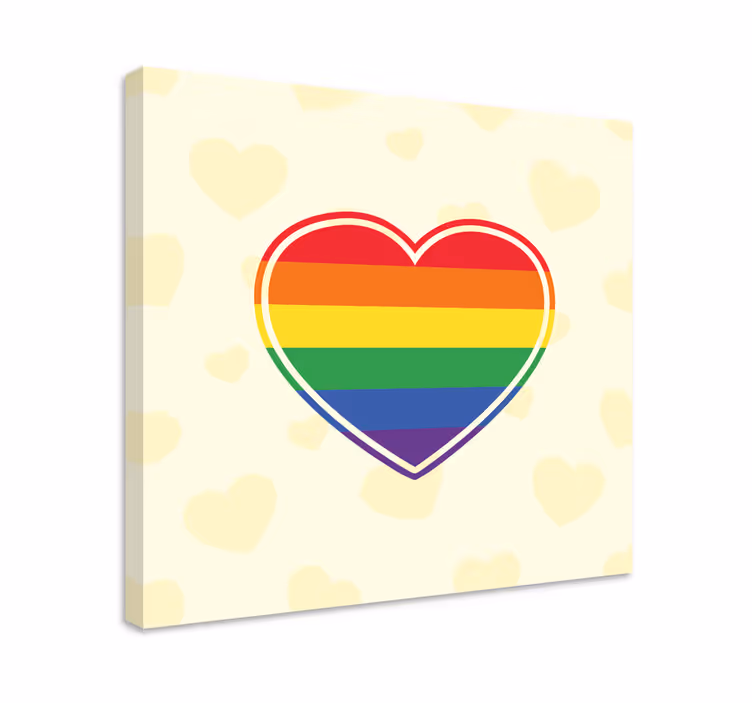 Quadro com letras símbolo do coração unidade - TenStickers