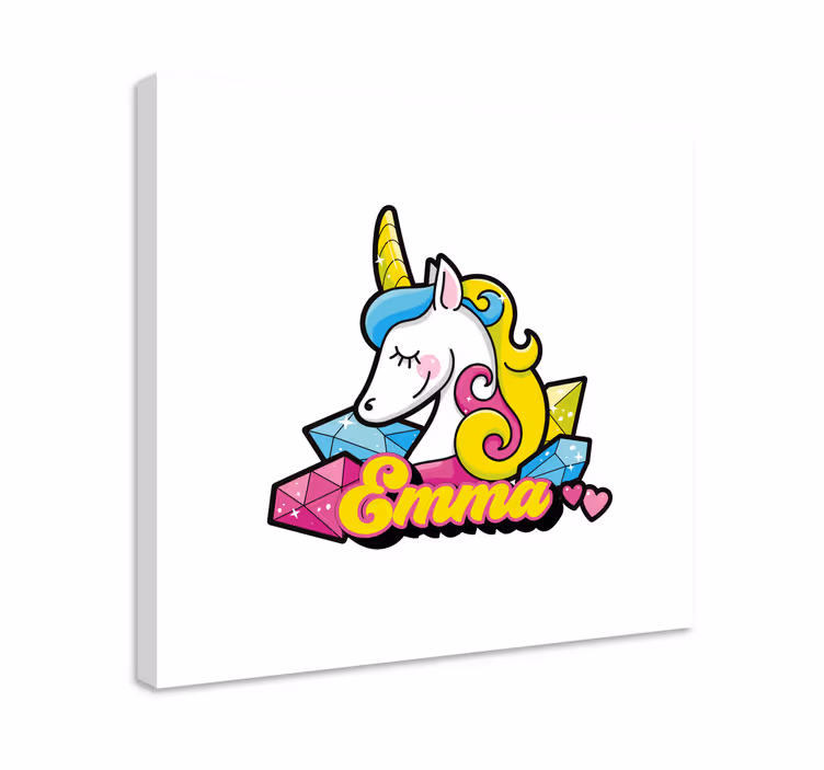 Quadro unicórnio com pedras preciosas - TenStickers