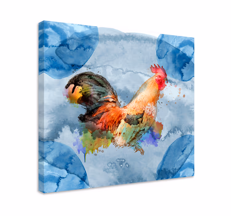 Quadro animais salpicos de galo - TenStickers