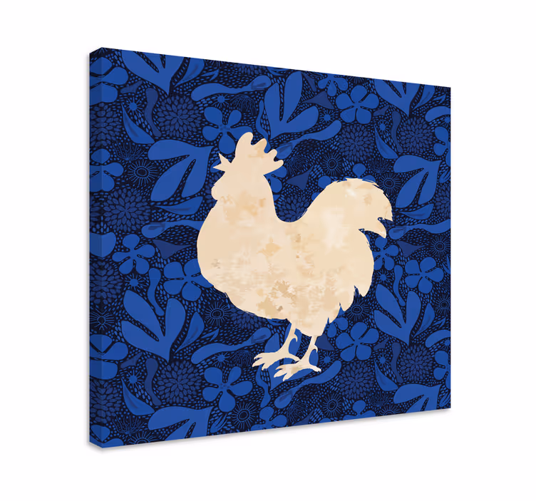 Quadro animais silhueta de galo - TenStickers
