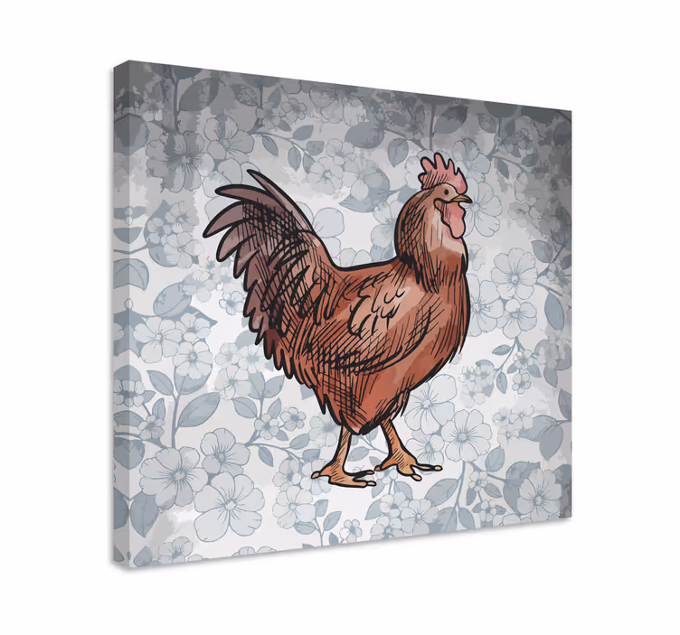 Quadro animais figura de galinha encantadora - TenStickers