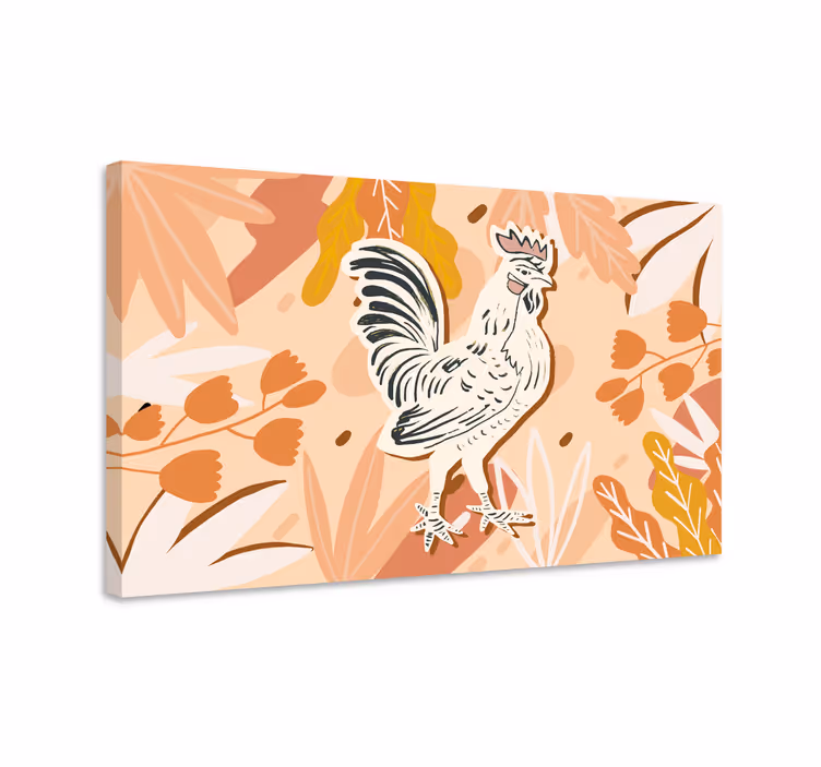 Quadro animais retrato de galo encantador - TenStickers